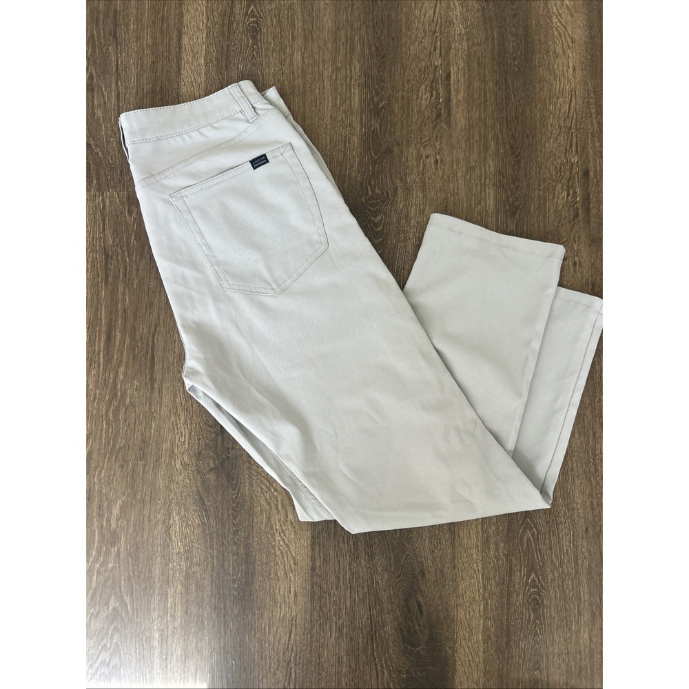 Jachs Performance Pants Mens 32 Gray Stretch‎ Casual Dress Golf Polyester